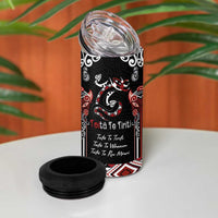 Aotearoa Toitu Te Tiriti-Maori Taniwha 4 in 1 Can Cooler Tumbler Toitu Te Whenua Toitu Te Reo Maori LT03 - Polynesian Pride