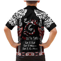 Aotearoa Toitu Te Tiriti-Maori Taniwha Family Matching Mermaid Dress and Hawaiian Shirt Toitu Te Whenua Toitu Te Reo Maori LT03 - Polynesian Pride