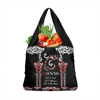 Aotearoa Toitu Te Tiriti-Maori Taniwha Grocery Bag Toitu Te Whenua Toitu Te Reo Maori LT03 1-pack One Size Black - Polynesian Pride