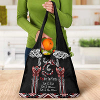 Aotearoa Toitu Te Tiriti-Maori Taniwha Grocery Bag Toitu Te Whenua Toitu Te Reo Maori LT03 - Polynesian Pride
