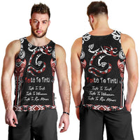 Aotearoa Toitu Te Tiriti-Maori Taniwha Men Tank Top Toitu Te Whenua Toitu Te Reo Maori