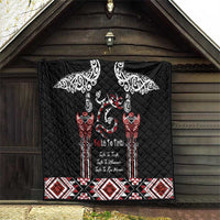 Aotearoa Toitu Te Tiriti-Maori Taniwha Quilt Toitu Te Whenua Toitu Te Reo Maori LT03 - Polynesian Pride
