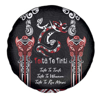 Aotearoa Toitu Te Tiriti-Maori Taniwha Spare Tire Cover Toitu Te Whenua Toitu Te Reo Maori LT03 - Polynesian Pride