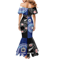 Personalised Aotearoa and Samoa Together Family Matching Mermaid Dress and Hawaiian Shirt Tatau Art Tattoos-Taniko and Tukutuku with Maori Pattern LT03 - Polynesian Pride