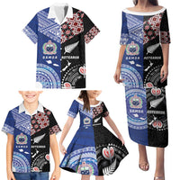 Personalised Aotearoa and Samoa Together Family Matching Puletasi and Hawaiian Shirt Tatau Art Tattoos-Taniko and Tukutuku with Maori Pattern LT03 - Polynesian Pride