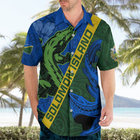Solomon Island Crocodile and Shark Hawaiian Shirt Polynesian Pattern LT03 - Polynesian Pride