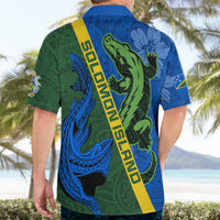 Solomon Island Crocodile and Shark Hawaiian Shirt Polynesian Pattern LT03 - Polynesian Pride
