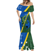 Solomon Island Crocodile and Shark Mermaid Dress Polynesian Pattern LT03 - Polynesian Pride