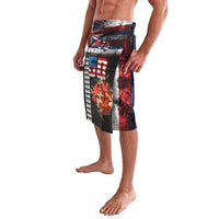 Hawaii Statehood Day Lavalava 50th state of the United States Kakau Tattoos and Hibiscus Grunge LT03 - Polynesian Pride