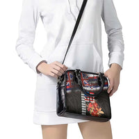 Hawaii Statehood Day Shoulder Handbag 50th state of the United States Kakau Tattoos and Hibiscus Grunge LT03 - Polynesian Pride