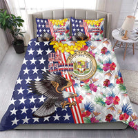Hawaii and United States Together Bedding Set Seal of Hawaii and Bald Eagle LT03 - Polynesian Pride