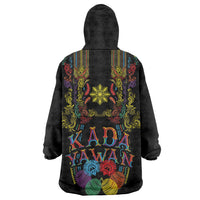 Philippines Kadayawan Festival Wearable Blanket Hoodie Polynesian Tribal Art Barong Style