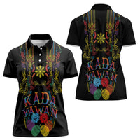 Philippines Kadayawan Festival Women Polo Shirt Polynesian Tribal Art Barong Style