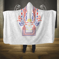 Philippines Barong Style Hooded Blanket Polynesian Kakau Art Tattoos with Tribal Filipino Sun