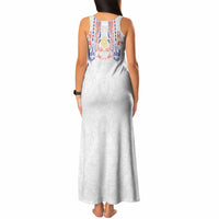 Philippines Barong Style Tank Maxi Dress Polynesian Kakau Art Tattoos with Tribal Filipino Sun LT03 - Polynesian Pride