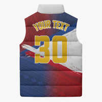 Philippines Basketball Custom Sleeveless Puffer Jacket Pilipinas Tribal Pattern