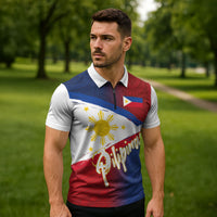 Philippines Basketball Custom Zipper Polo Shirt Pilipinas Tribal Pattern LT03 - Polynesian Pride