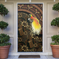 Papua New Guinea and Indonesia Batik Door Cover Bird of Paradise with Tribal Batik Patterns