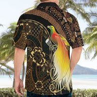 Papua New Guinea and Indonesia Batik Hawaiian Shirt Bird of Paradise with Tribal Batik Patterns