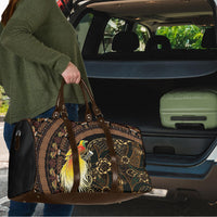 Papua New Guinea and Indonesia Batik Travel Bag Bird of Paradise with Tribal Batik Patterns