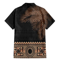 Fiji Palm Leaves Family Matching Mermaid Dress and Hawaiian Shirt Masi and Tapa Tribal Pattern Beige Color LT03 - Polynesian Pride