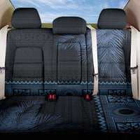 Fiji Palm Leaves Back Car Seat Cover Masi and Tapa Tribal Pattern Blue Color