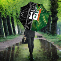 Custom Aotearoa South Africa Rugby Freedom Cup Umbrella Maori Silver Fern Art and Sporty Flag SA LT03 - Polynesian Pride