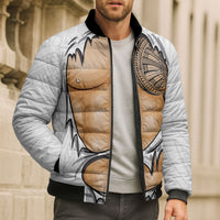Samoan Tatau Bomber Puffer Jacket Tattoo Reveal Effect