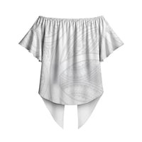 Samoan Tatau Off Shoulder Wrap Waist Top Tattoo Reveal Effect