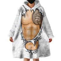 Samoan Tatau Wearable Blanket Hoodie Tattoo Reveal Effect