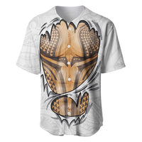 Hawaiian Kakau Baseball Jersey Aquaman Tattoo Reveal Effect
