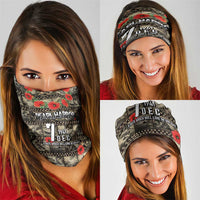 Pearl Harbor Remembrance Day Neck Gaiter Memories of December 7 with Red Poppy Lei - Polynesian Pride