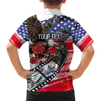 Pearl Harbor Remembrance Day Personalized Family Matching Off Shoulder Maxi Dress and Hawaiian Shirt Lest We Forget - The Bald Eagle Remembers - Polynesian Pride