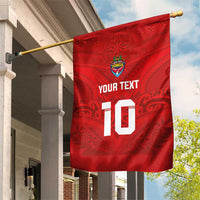 Custom Mate Ma'a Tonga Rugby Garden Flag Ngatu Tribal Motifs Sporty Style - Polynesian Pride