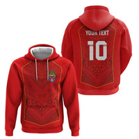 Custom Mate Ma'a Tonga Rugby Hoodie Ngatu Tribal Motifs Sporty Style - Polynesian Pride
