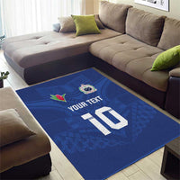 Custom Samoa Rugby Area Rug Tatau Tribal Motifs Sporty Style - Polynesian Pride