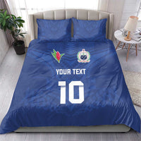 Custom Samoa Rugby Bedding Set Tatau Tribal Motifs Sporty Style - Polynesian Pride