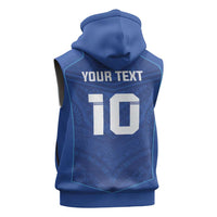 Custom Samoa Rugby Sleeveless Zip Hoodie Tatau Tribal Motifs Sporty Style - Polynesian Pride