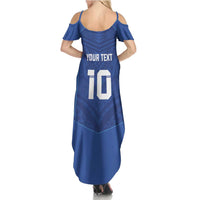 Custom Samoa Rugby Summer Maxi Dress Tatau Tribal Motifs Sporty Style - Polynesian Pride