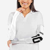 Custom Fiji Rugby Arm Sleeves Tapa Tribal Motifs Sporty Style - Polynesian Pride