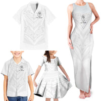 Custom Fiji Rugby Family Matching Tank Maxi Dress and Hawaiian Shirt Tapa Tribal Motifs Sporty Style - Polynesian Pride