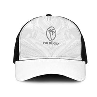 Fiji Rugby Mesh Trucker Cap Tapa Tribal Motifs Sporty Style - Polynesian Pride