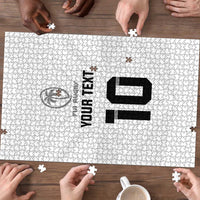 Custom Fiji Rugby Puzzle Tapa Tribal Motifs Sporty Style - Polynesian Pride