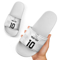 Custom Fiji Rugby Slide Sandals Tapa Tribal Motifs Sporty Style - Polynesian Pride