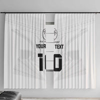 Custom Fiji Rugby Window Curtain Tapa Tribal Motifs Sporty Style - Polynesian Pride