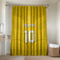 Custom Niue Rugby Bathroom Set Hiapo Tribal Motifs Sporty Style - Polynesian Pride