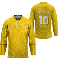 Custom Niue Rugby Hockey Jersey Hiapo Tribal Motifs Sporty Style - Polynesian Pride