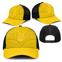 Niue Rugby Mesh Trucker Cap Hiapo Tribal Motifs Sporty Style LT03 - Polynesian Pride