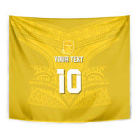 Custom Niue Rugby Tapestry Hiapo Tribal Motifs Sporty Style - Polynesian Pride