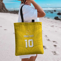Custom Niue Rugby Tote Bag Hiapo Tribal Motifs Sporty Style - Polynesian Pride